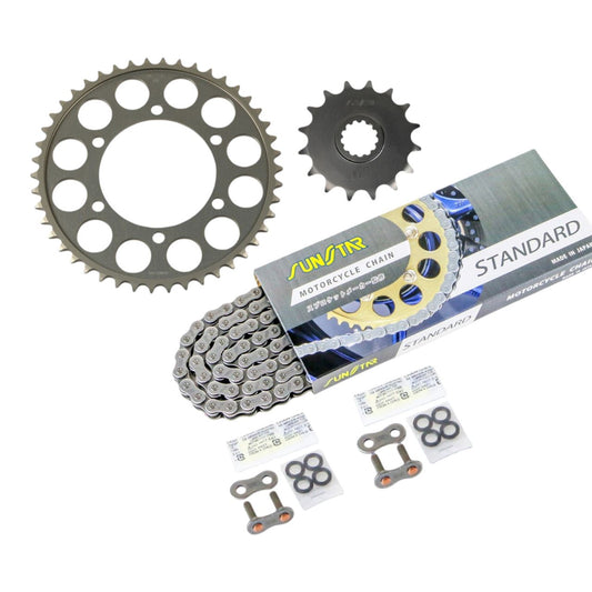 Sprocket & Chain Kit Silver 530 Front 16T Rear 46T FZ6-N/S/SS 04-06 3-piece set SUNSTAR chain
