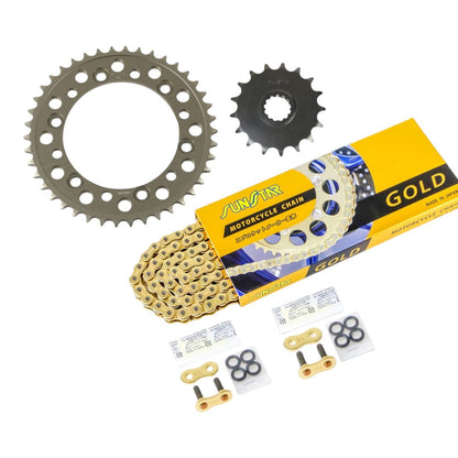 スプロケット&チェーンキット ゴールド 530 フロント17T リア42T FZR750 87-92年 3点セット SUNSTARチェーン スプロケ