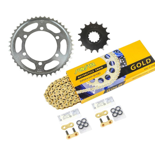 Sprocket & Chain Kit Gold 530 Front 16T Rear 44T for FZS1000/S/Fazer 01-05 / FZ1 01-05 3-Piece Set SUNSTAR Chain