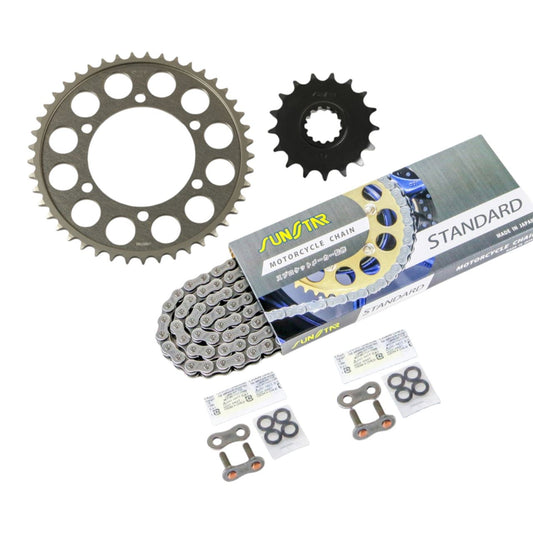 Sprocket & Chain Kit Silver 530 Front 17T Rear 45T FZ1-S/N/Fazer/GT 06-14 3-piece set SUNSTAR Chain