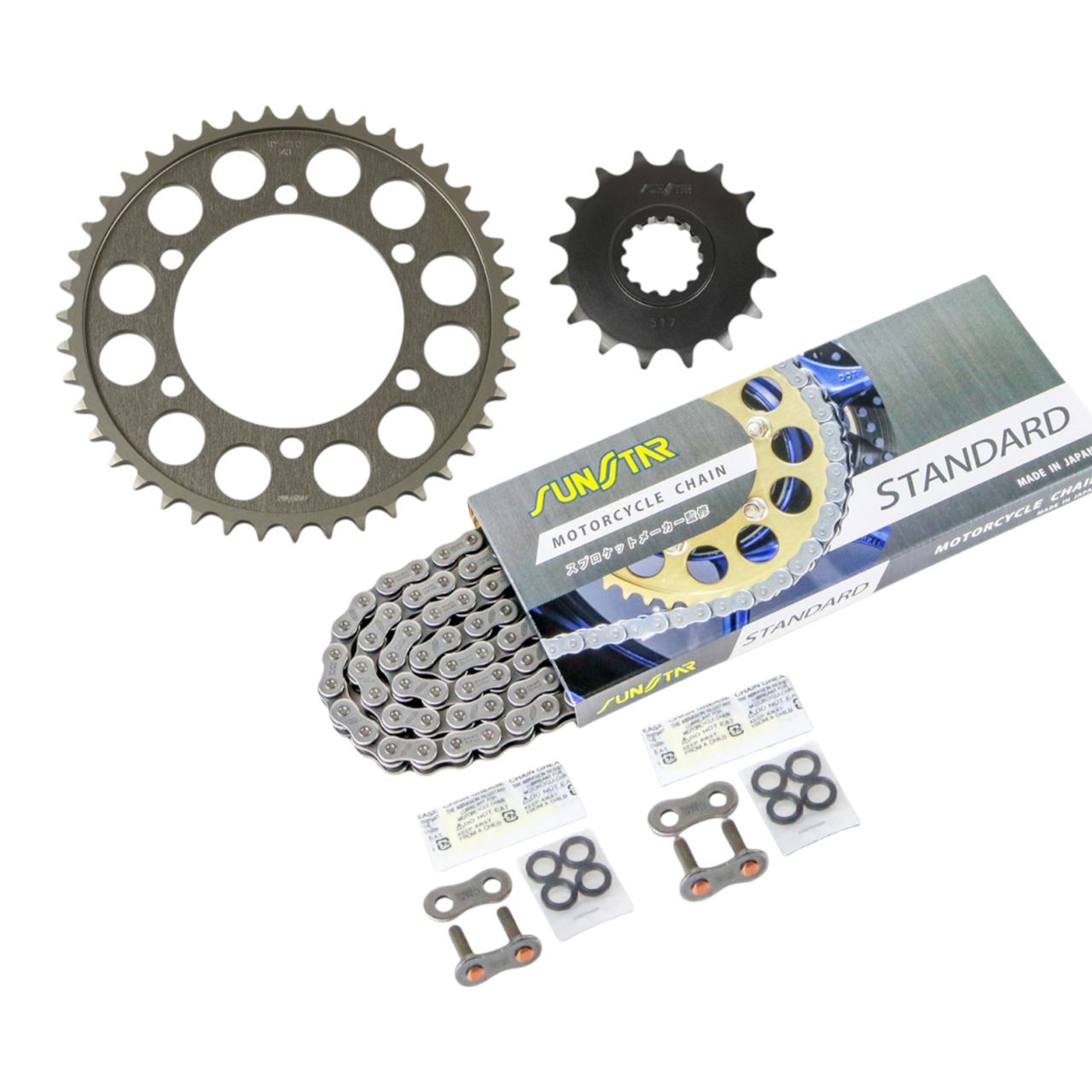 スプロケット&チェーンキット シルバー 530 フロント16T リア43T YZF-R1 98-03年 3点セット SUNSTARチェーン スプロケ