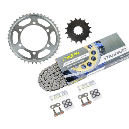 スプロケット&チェーンキット シルバー 530 フロント16T リア43T YZF-R1 98-03年 3点セット SUNSTARチェーン スプロケ