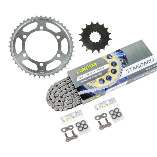 Sprocket & Chain Kit Silver 530 Front 16T Rear 43T YZF-R1 98-03, 3-piece set, SUNSTAR Chain