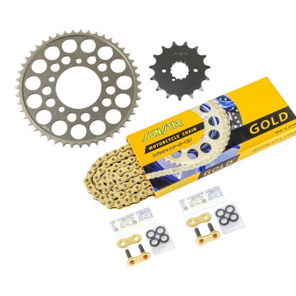 スプロケット&チェーンキット ゴールド 530 フロント15T リア47T バンディット600S 95-03年 3点セット SUNSTARチェーン スプロケ