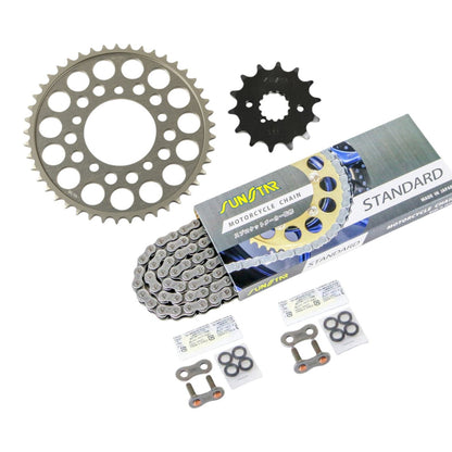Sprocket & Chain Kit Silver 530 Front 14T Rear 45T GSX600F 92-97 3-piece set SUNSTAR Chain