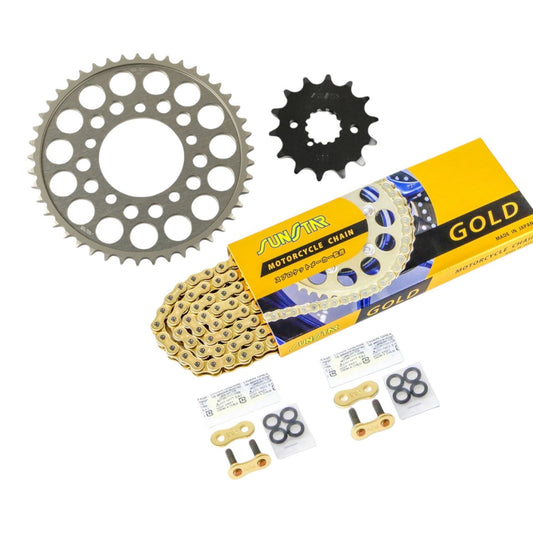 Sprocket & Chain Kit Gold 530 Front 14T Rear 45T GSX600F 92-97 3-piece set SUNSTAR Chain