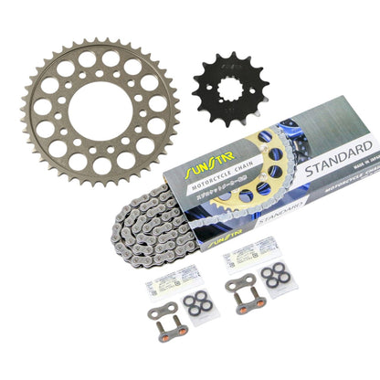 スプロケット&チェーンキット シルバー 530 フロント14T リア42T GSX-R750/R 86-87年 3点セット SUNSTARチェーン
