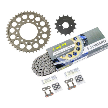 スプロケット&チェーンキット シルバー 530 フロント15T リア42T GSX-R750(RKは不可) 89年 3点セット SUNSTARチェーン スプロケ