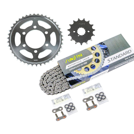 Sprocket & Chain Kit Silver 530 Front 15T Rear 42T GSX750 Inazuma 98-03 3-piece set SUNSTAR Chain