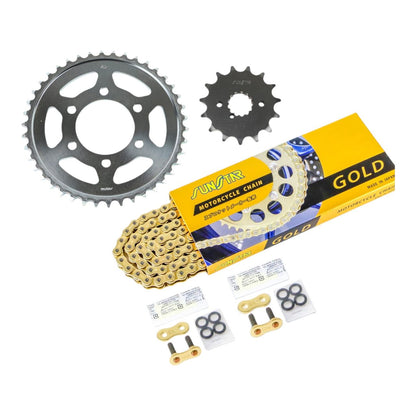 スプロケット&チェーンキット ゴールド 530 フロント15T リア42T GSX750 イナズマ 98-03年 3点セット SUNSTARチェーン