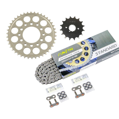 スプロケット&チェーンキット シルバー 530 フロント16T リア42T GSX750S カタナ 83年 3点セット SUNSTARチェーン スプロケ
