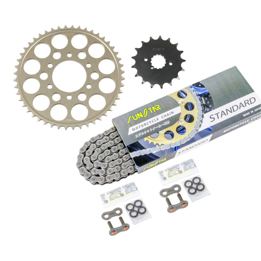 Sprocket & Chain Kit Silver 530 Front 17T Rear 48T GS1000 (530 Convert) '78 / GSX1000S Katana (530 Convert) '82 3-piece Set SUNSTAR Chain