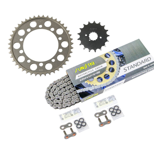 Sprocket & Chain Kit Silver 530 Front 17T Rear 43T GSX-R1000 07-08 3-piece set SUNSTAR Chain