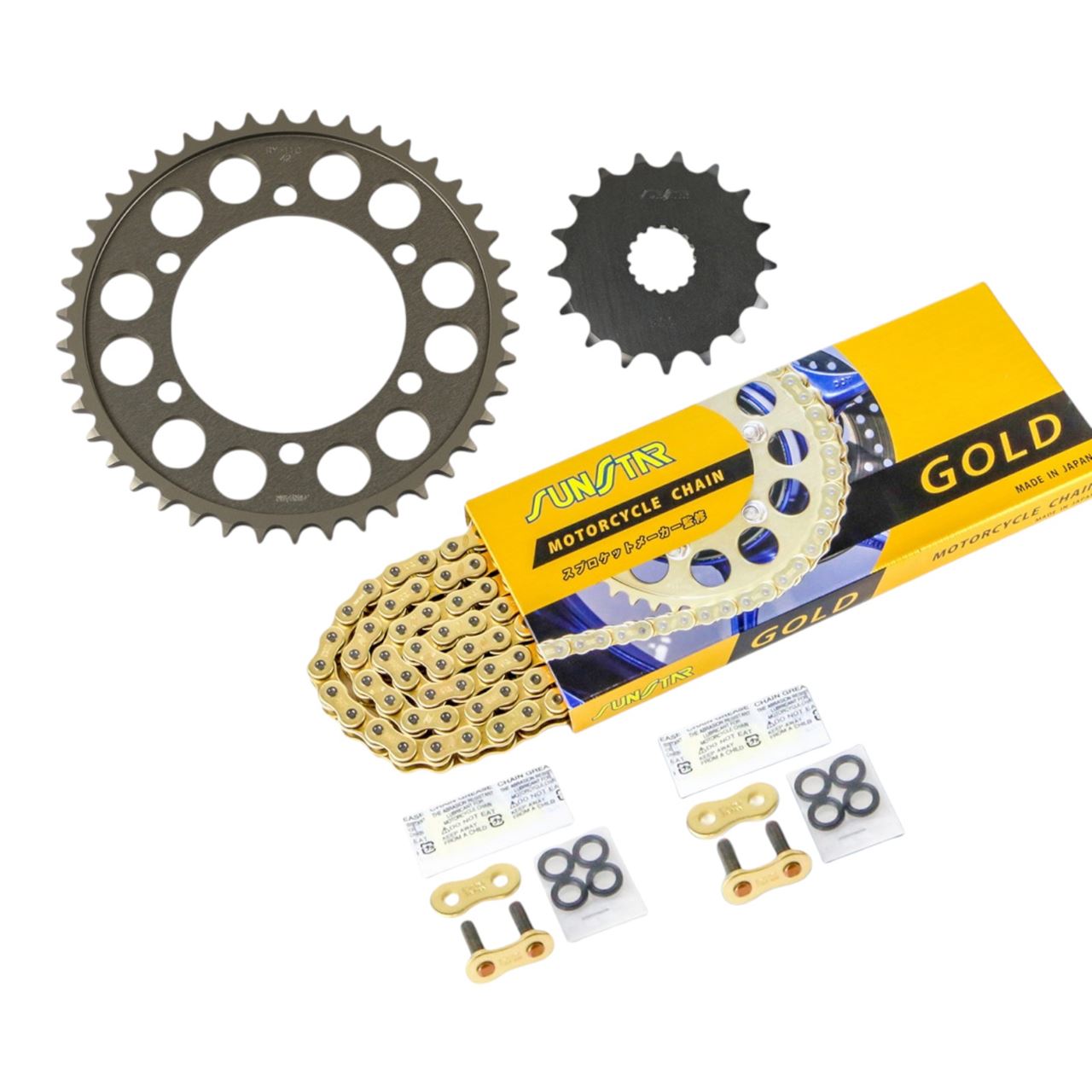 スプロケット&チェーンキット ゴールド 530 フロント17T リア42T GSX-R1000 09-16年 3点セット SUNSTARチェーン スプロケ
