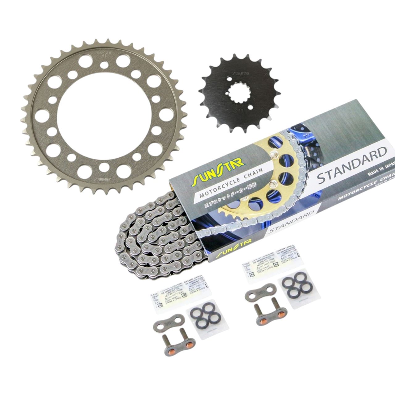 Sprocket & Chain Kit Silver 530 Front 18T Rear 41T GSX1400 01-08 3-piece set SUNSTAR chain