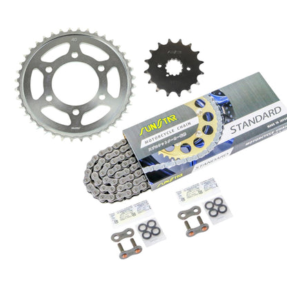 スプロケット&チェーンキット シルバー 530 フロント16T リア40T Z400FX 81-83年/Z400GP 82-83年 3点セット SUNSTARチェーン スプロケ