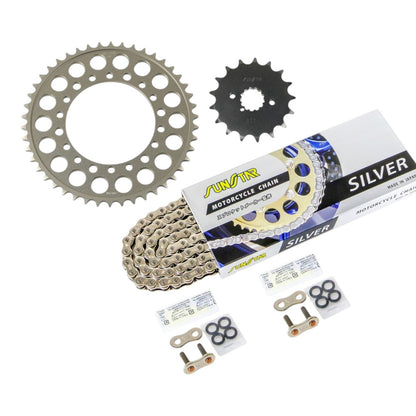Sprocket & Chain Kit Silver 530 Front 17T Rear 46T ZZR400 01-07 3-piece set SUNSTAR chain