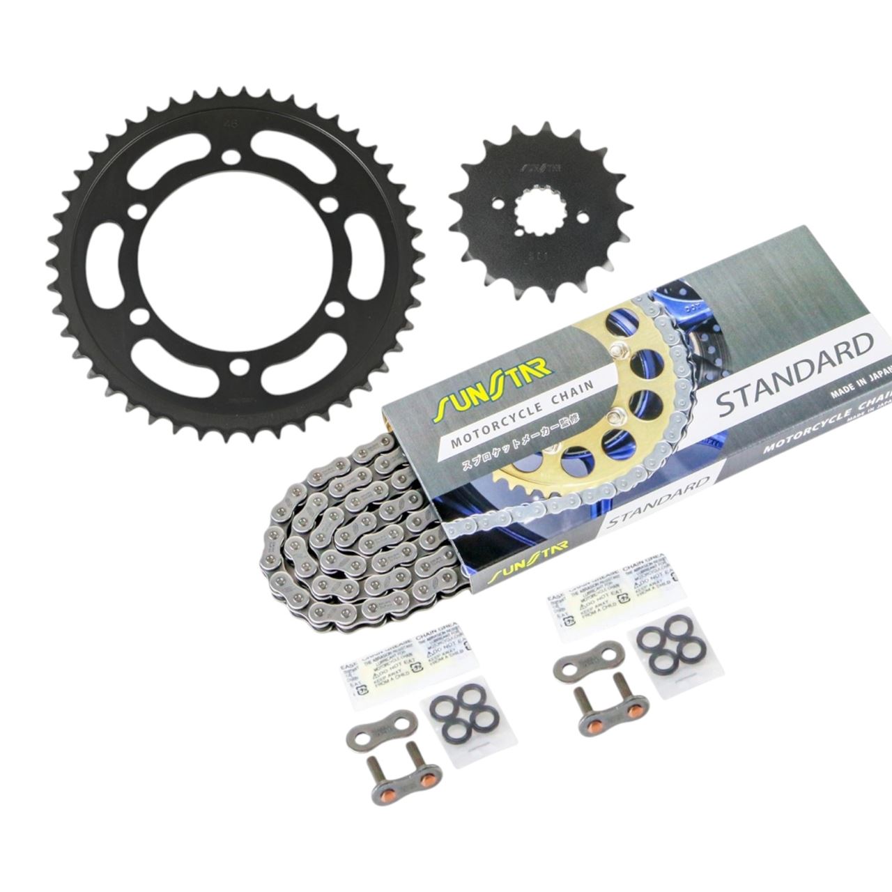 Sprocket & Chain Kit Silver 530 Front 17T Rear 46T ZZR400 01-07 3-piece set SUNSTAR chain