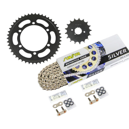 Sprocket & Chain Kit Silver 530 Front 17T Rear 46T ZZR400 01-07 3-piece set SUNSTAR chain