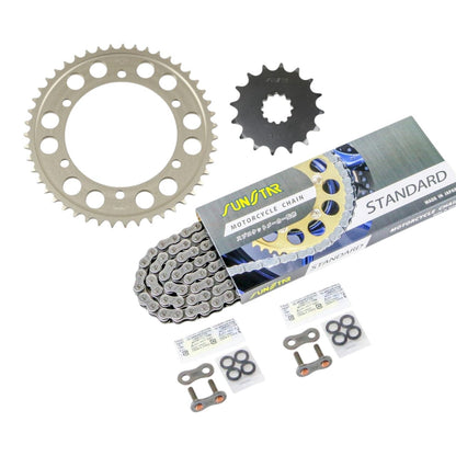 スプロケット&チェーンキット シルバー 530 フロント16T リア47T GPZ750R 84-86年 3点セット SUNSTARチェーン スプロケ