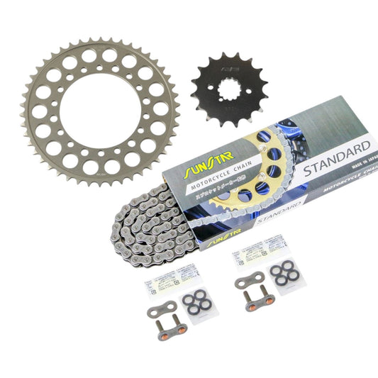 Sprocket & Chain Kit Silver 530 Front 16T Rear 46T ZXR750 '89 3-piece set SUNSTAR chain