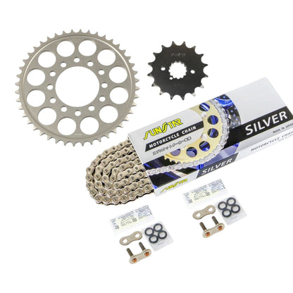Sprocket & Chain Kit Silver 530 Front 16T Rear 44T ZXR750 93-95 3-Piece Set SUNSTAR Chain