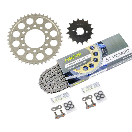 Sprocket & Chain Kit Silver 530 Front 16T Rear 42T ZXR750R 91-92 3-piece set SUNSTAR Chain