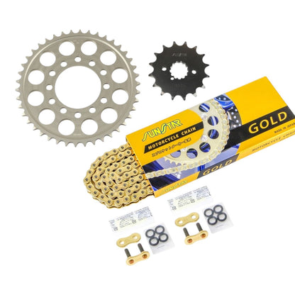 Sprocket & Chain Kit Gold 530 Front 16T Rear 42T ZXR750R 91-92 3-piece set SUNSTAR chain
