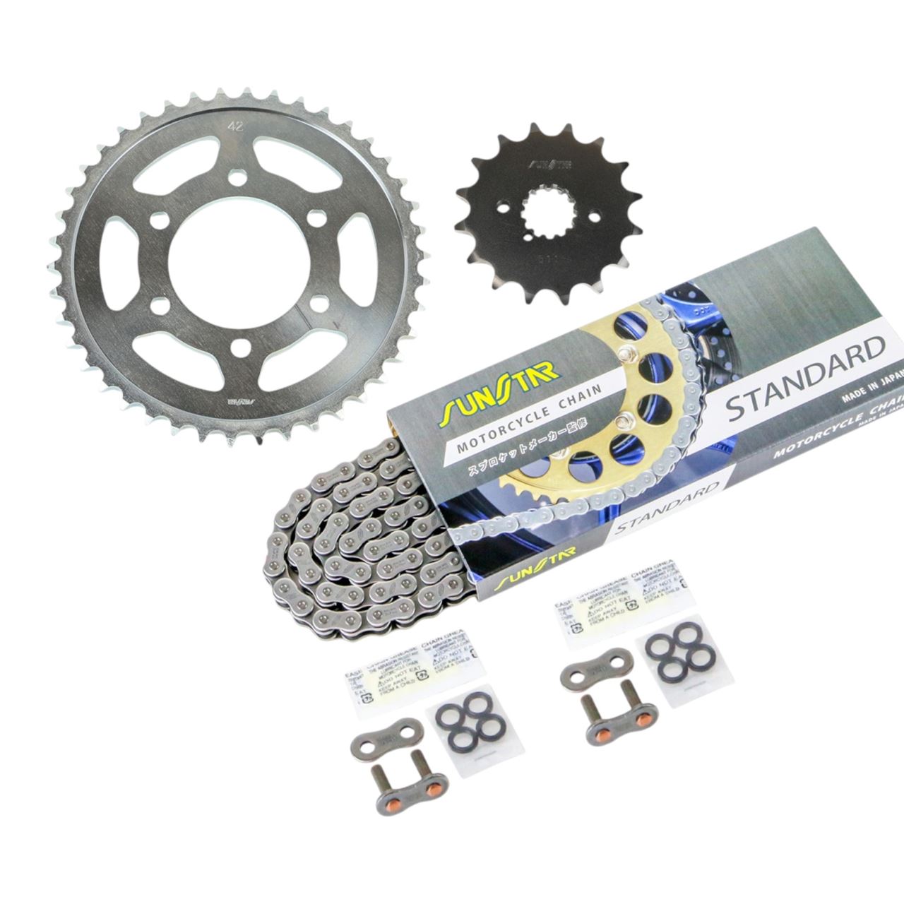 スプロケット&チェーンキット シルバー 530 フロント16T リア42T ZXR750R 91-92年 3点セット SUNSTARチェーン スプロケ