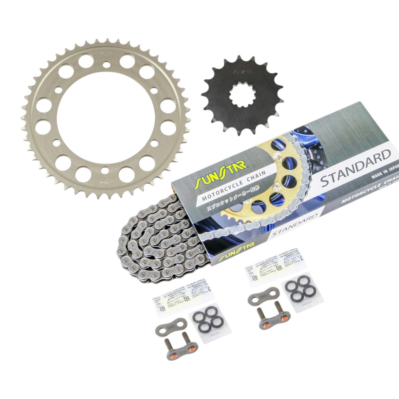 スプロケット&チェーンキット シルバー 530 フロント17T リア47T GPZ900R(国内) 90-99年 3点セット SUNSTARチェーン スプロケ