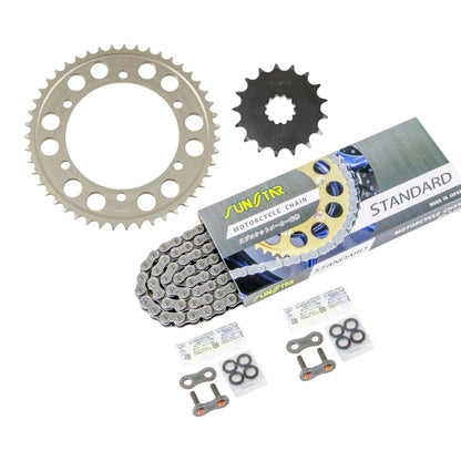 スプロケット&チェーンキット シルバー 530 フロント17T リア47T GPZ900R(国内) 90-99年 3点セット SUNSTARチェーン スプロケ