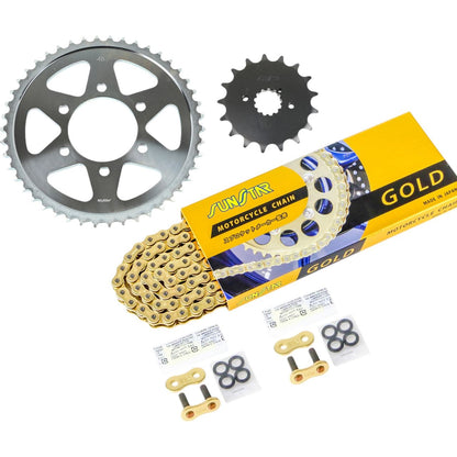 スプロケット&チェーンキット ゴールド 530 フロント17T リア46T Z750FX(D2/D3)(530コンバート) 79-80年 3点セット スプロケ