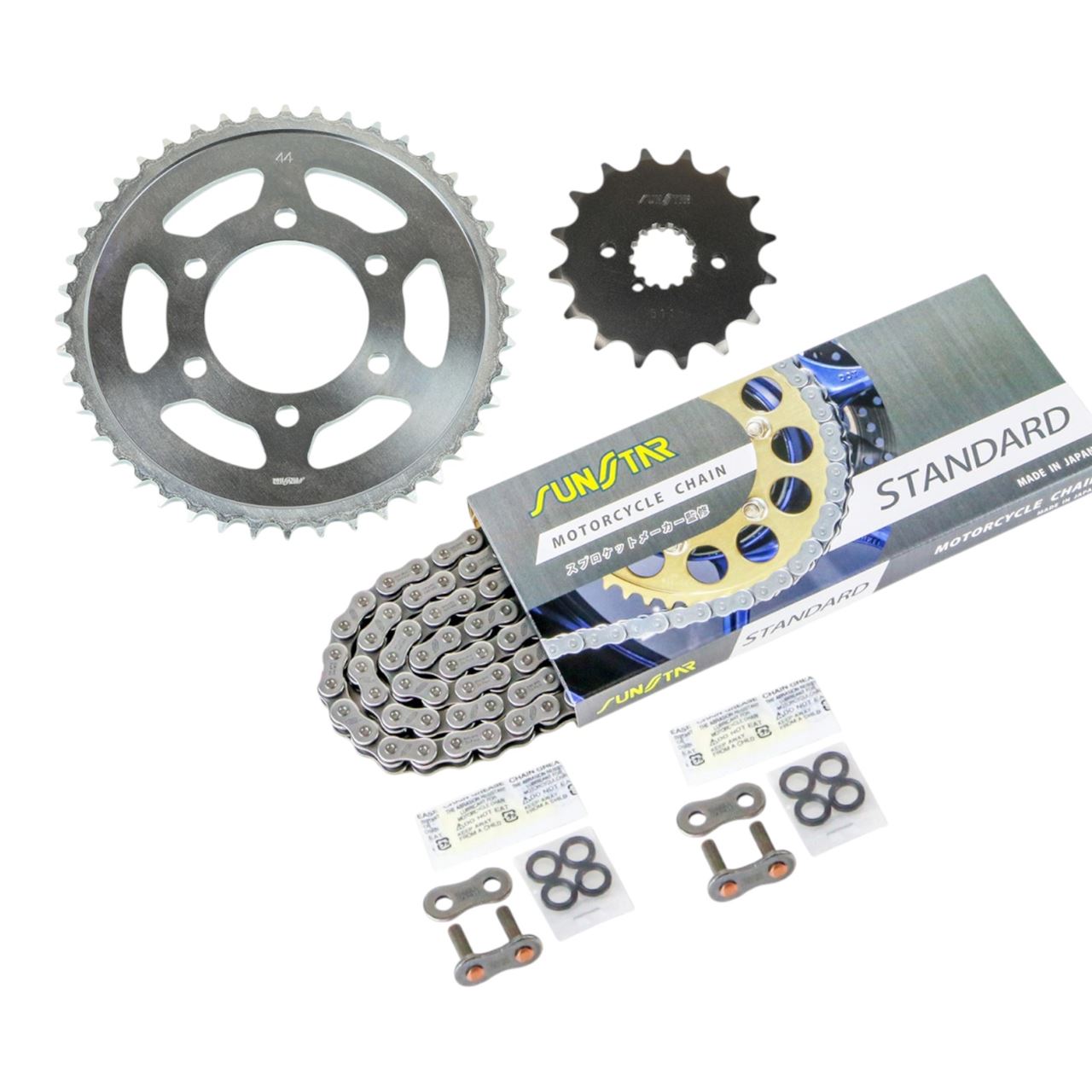 スプロケット&チェーンキット シルバー 530 フロント16T リア44T ZX-9R 94-97年 3点セット SUNSTARチェーン スプロケ