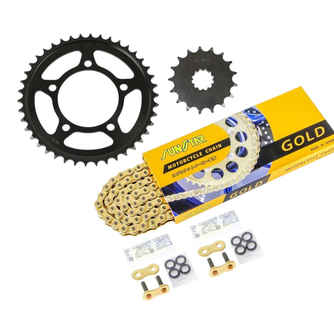 Sprocket & Chain Kit Gold 530 Front 17T Rear 42T ZX-14R/High Grade 12-20, 3-piece set SUNSTAR Chain