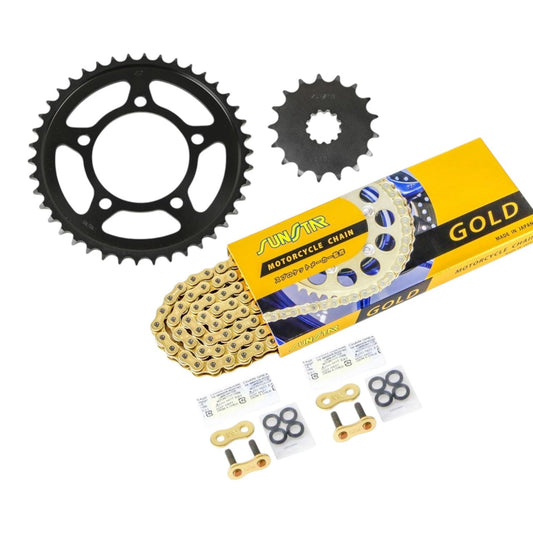 Sprocket & Chain Kit Gold 530 Front 17T Rear 42T ZX-14R/High Grade 12-20, 3-piece set SUNSTAR Chain