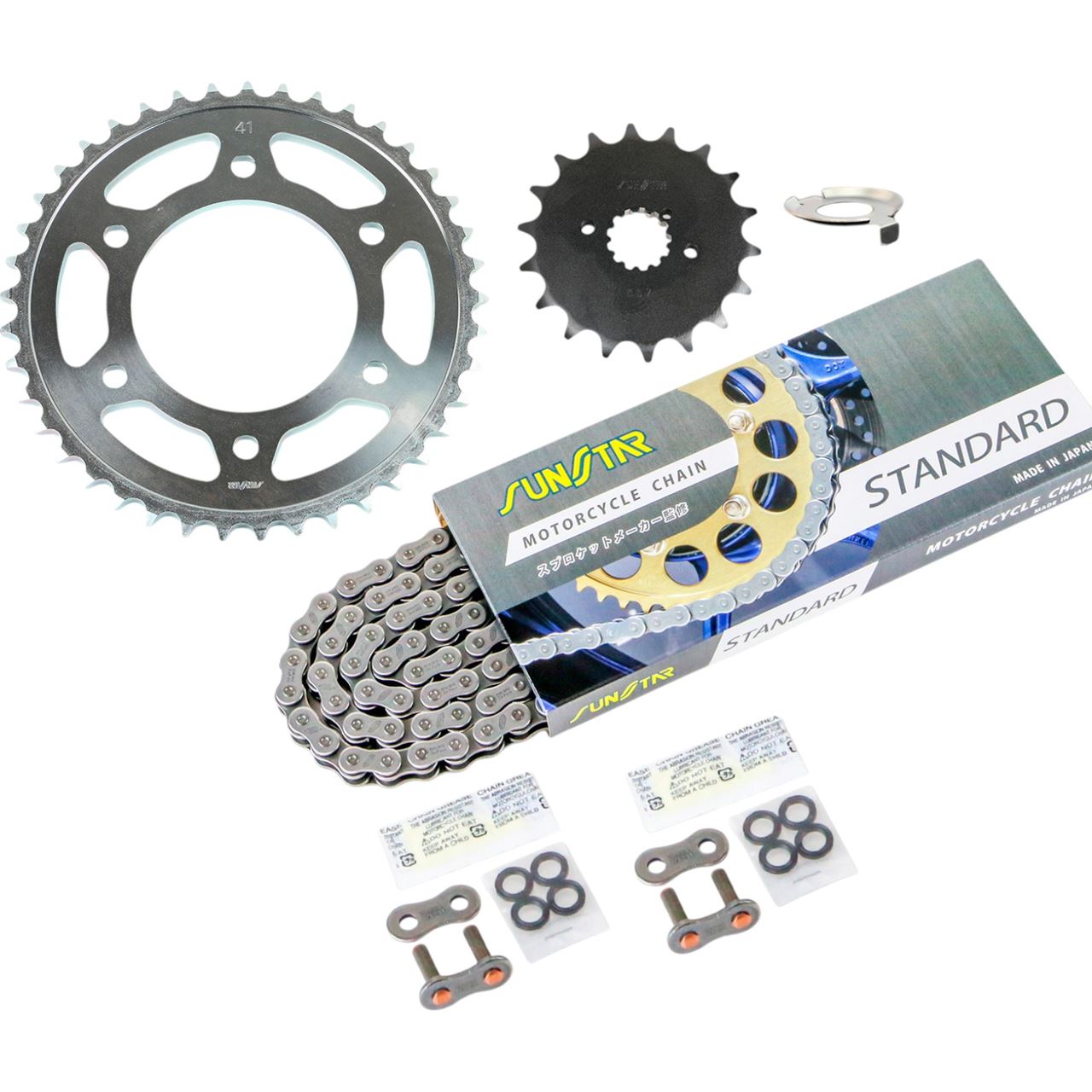 Sprocket & Chain Kit Silver 530 Front 18T Rear 41T Z-1 (530 Conversion) 72-75 / Z900 (530 Conversion) 76 3-piece set SUNSTAR chain