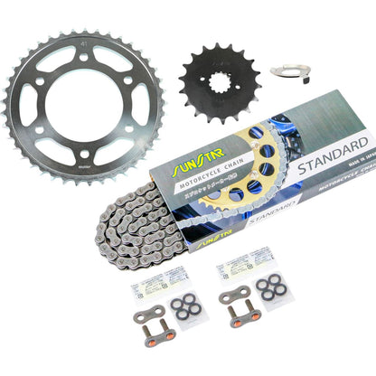 Sprocket & Chain Kit Silver 530 Front 18T Rear 41T Z-1 (530 Conversion) 72-75 / Z900 (530 Conversion) 76 3-piece set SUNSTAR chain