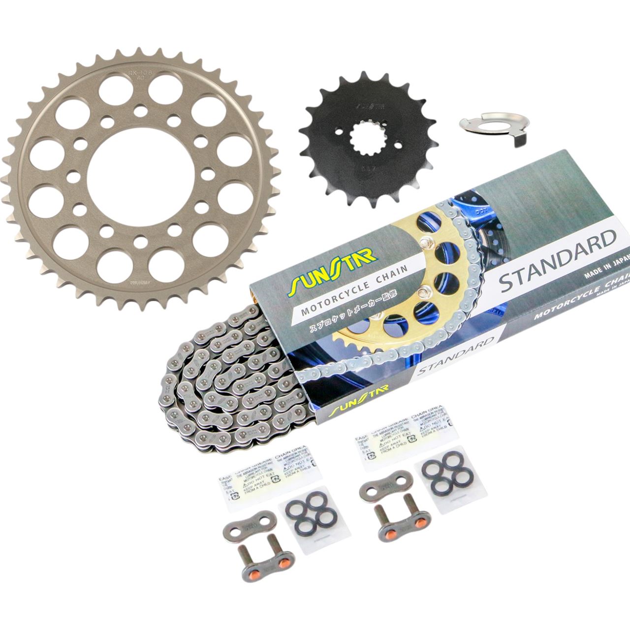 スプロケット&チェーンキット シルバー 530 フロント18T リア40T Z1-R(D1)(530コンバート) 78年 3点セット SUNSTARチェーン スプロケ