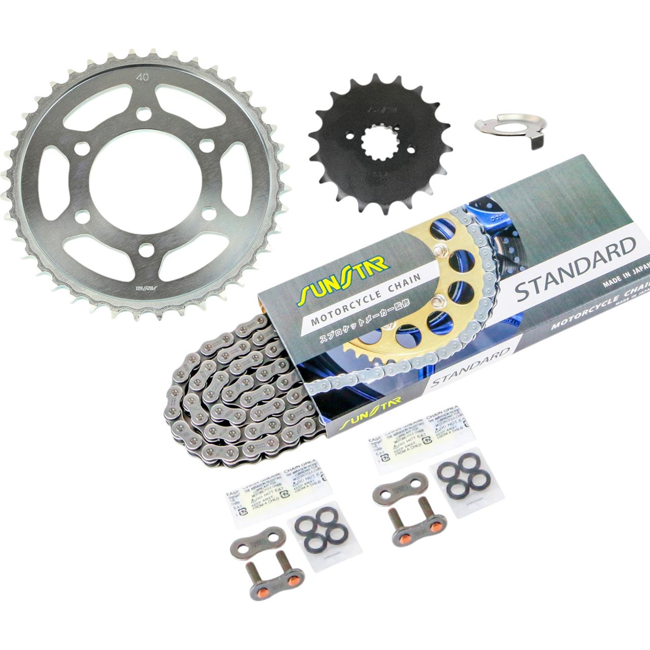 スプロケット&チェーンキット シルバー 530 フロント18T リア40T Z1-R(D1)(530コンバート) 78年 3点セット SUNSTARチェーン スプロケ