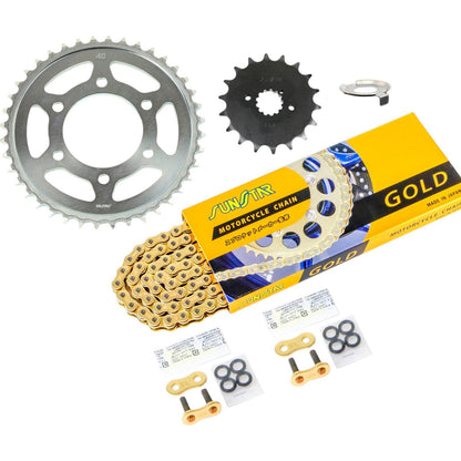 スプロケット&チェーンキット ゴールド 530 フロント18T リア40T Z1-R(D1)(530コンバート) 78年 3点セット SUNSTARチェーン