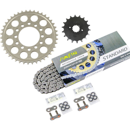 スプロケット&チェーンキット シルバー 530 フロント18T リア42T Z1-R(D2/D3)(530コンバート) 79-80年/Z1000MK.2(A3/A4)(530コンバート) 79年 3点セット SUNSTARチェーン