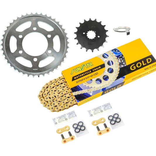 Sprocket & Chain Kit Gold 530 Front 18T Rear 42T Z1000 (A1/A2) (530 Conversion) 77-78 3-piece set SUNSTAR Chain