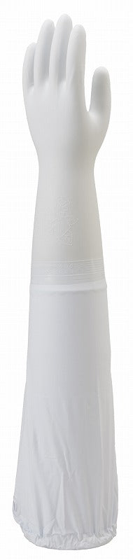 腕カバー付薄手 ホワイト 白 Lサイズ 1双