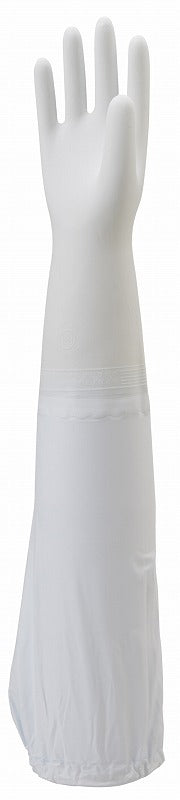 腕カバー付薄手 ホワイト 白 Lサイズ 1双