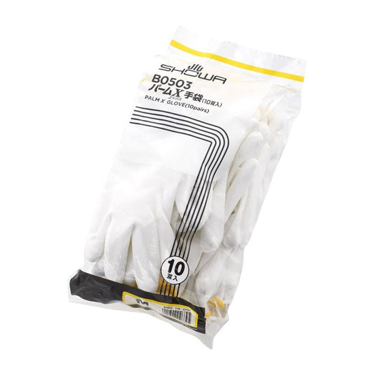 B0503 パームX手袋 ホワイト M 10双