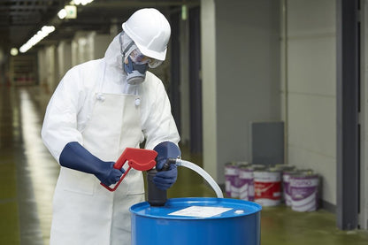 CN751 ニトリルゴム製化学防護手袋 厚手ロングタイプ ブルー L 1双