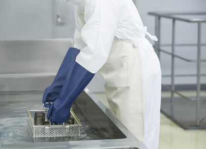 CN751 ニトリルゴム製化学防護手袋 厚手ロングタイプ ブルー L 1双