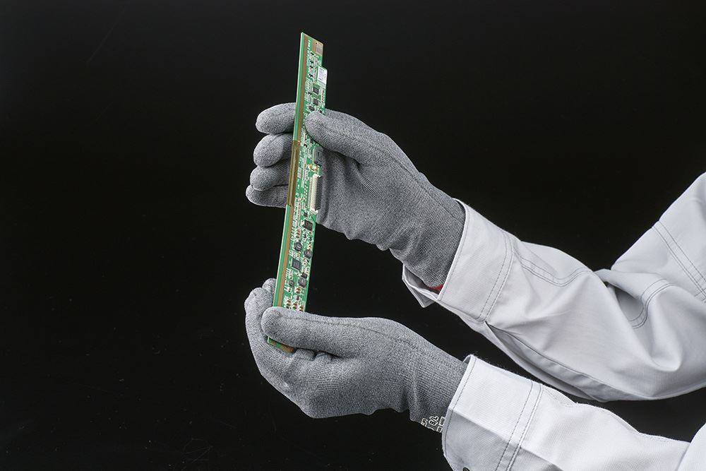 AC200 制電フォルテックスフィット手袋 グレー S 1双