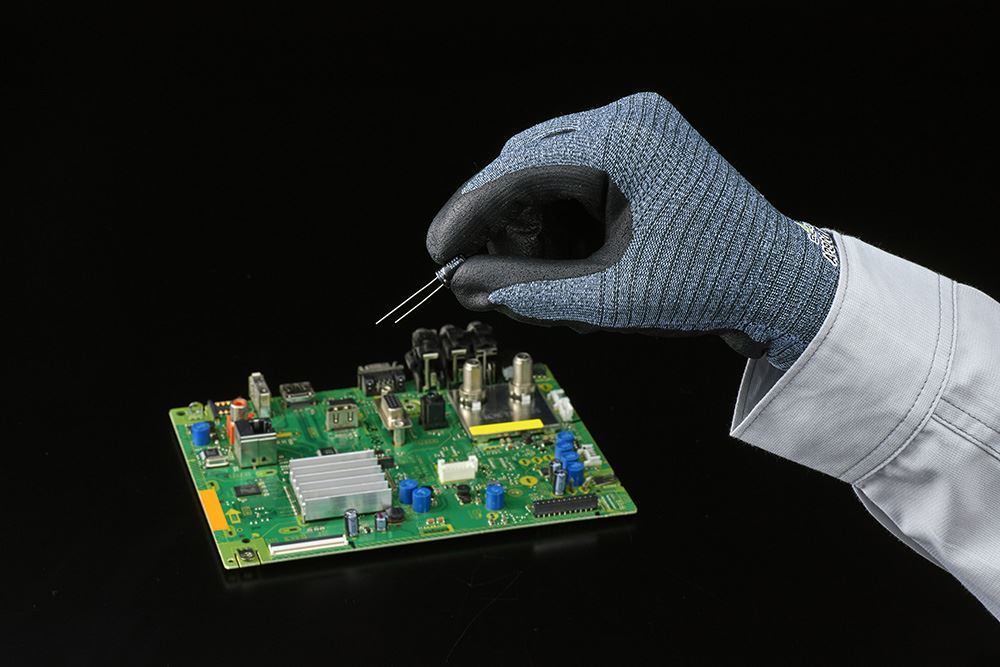 AP800 制電ニトリルパーム手袋 グレー S 1双