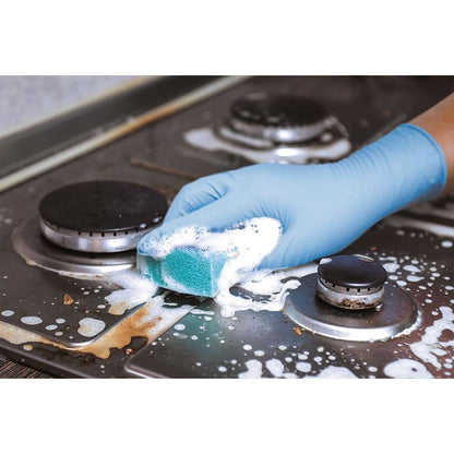 CD700 ニトリルゴム製化学防護手袋 使いきりタイプ ブルー M 100枚入